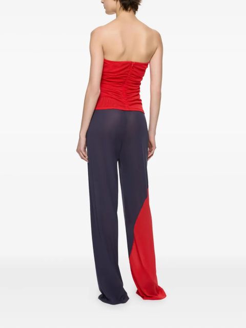 Paris Georgia ruffled strapless top - Red