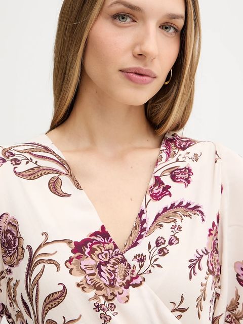 Marciano by Guess sukienka DENISE kolor beżowy maxi rozkloszowana 5BGK32 7352A