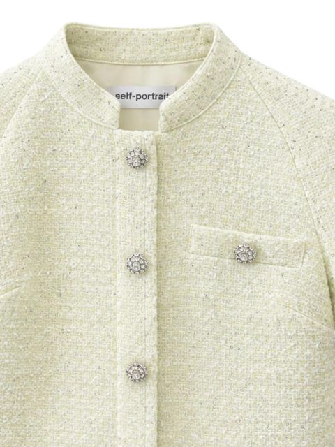 Self-Portrait boucle top - White - zdjęcie produktu nr 2