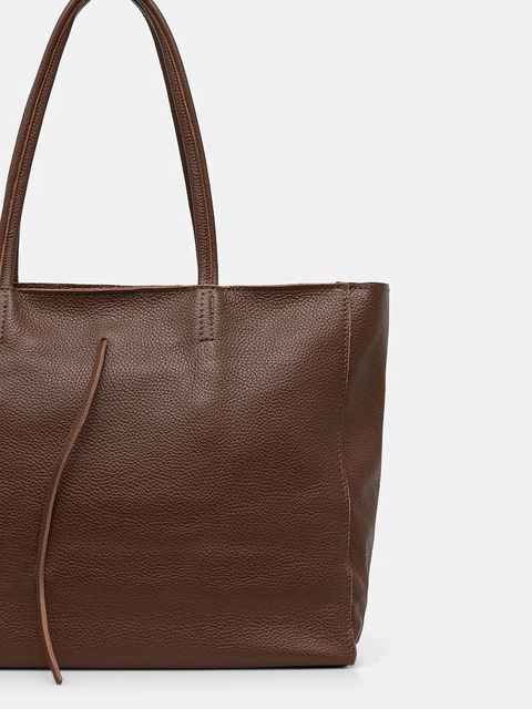 Answear Lab torebka skórzana kolor brązowy