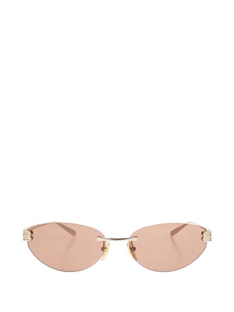 Balenciaga Eyewear rimless oval-lens sunglasses - Gold - zdjęcie produktu nr 1
