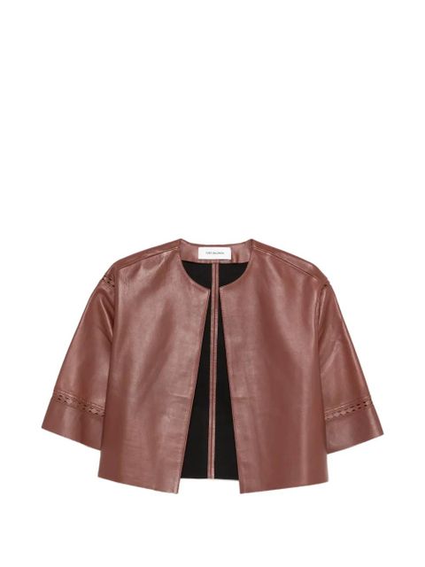 Yves Salomon laser-cut lambskin jacket - Brown - zdjęcie produktu nr 1