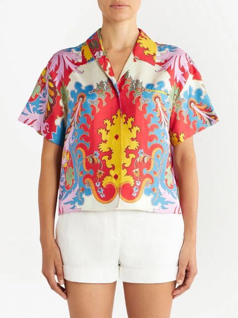 ETRO graphic-print short-sleeve T-shirt - Red