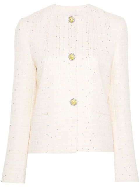 Valentino Garavani sequin-embellished jacket - Neutrals