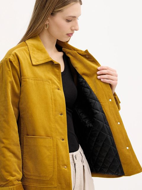 Liu Jo kurtka kolor żółty przejściowa MF5155 T192A