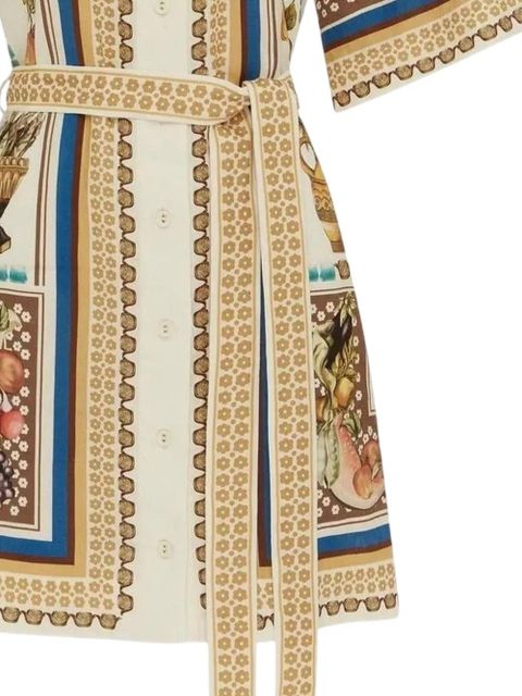 ALEMAIS Mercado fruit-print mini dress - Neutrals - zdjęcie produktu nr 2