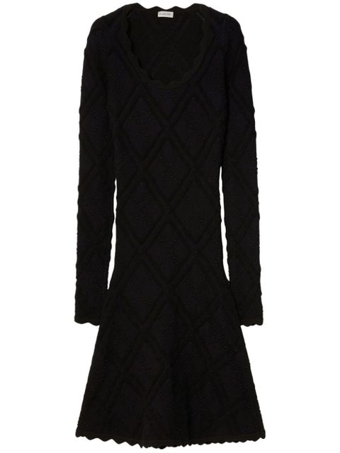 Burberry Aran long-sleeve knitted dress - Black - zdjęcie produktu nr 1