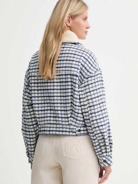 Levi's kurtka z domieszką wełny kolor niebieski przejściowa oversize 003RZ - zdjęcie produktu nr 2