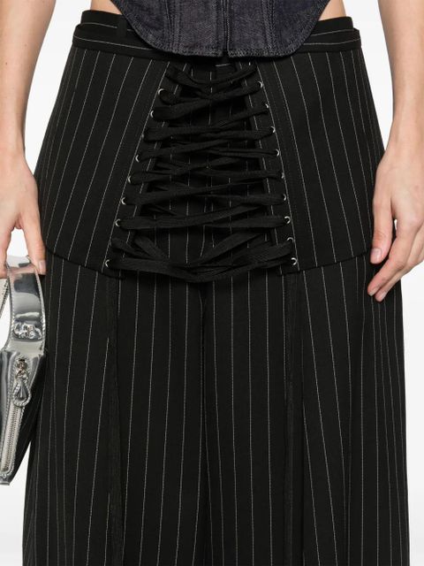 Jean Paul Gaultier pinstriped trousers - Black