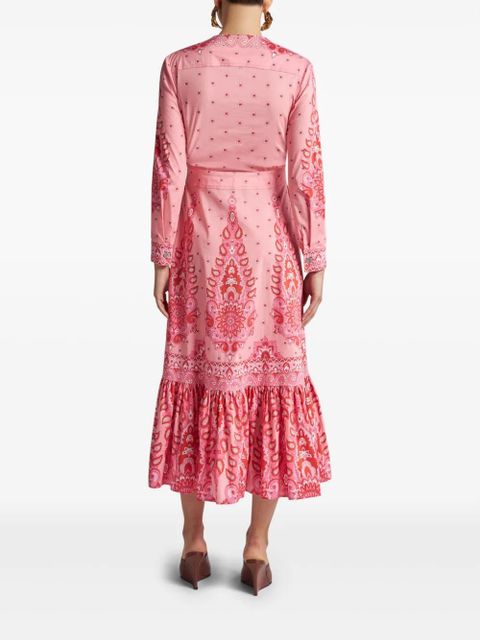 ETRO printed poplin midi dress - Pink