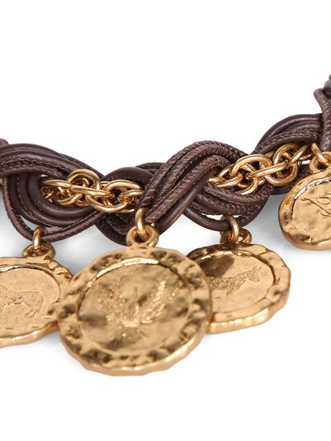 Jacquemus The Pièces coin-pendant braided necklace - Gold - zdjęcie produktu nr 2