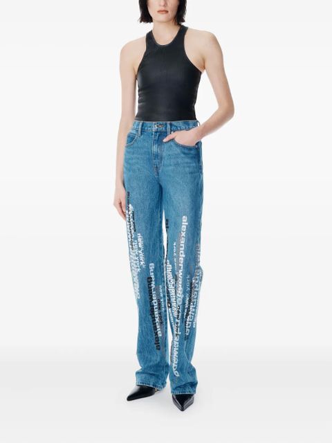 Alexander Wang logo-print jeans - Blue