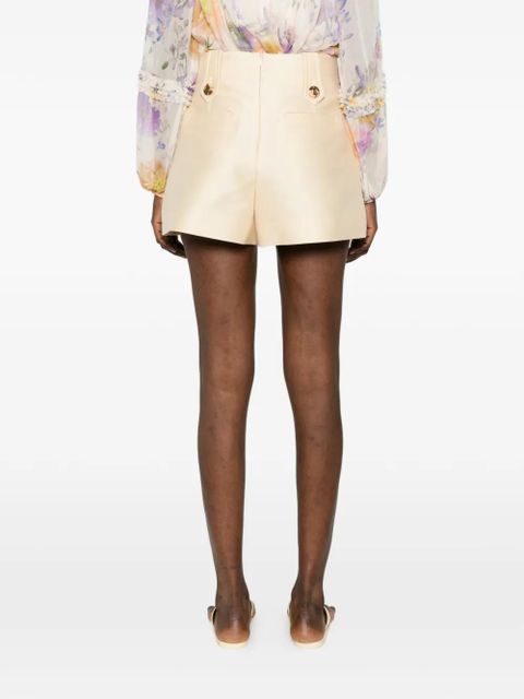 ZIMMERMANN button-tab pleated shorts - Neutrals
