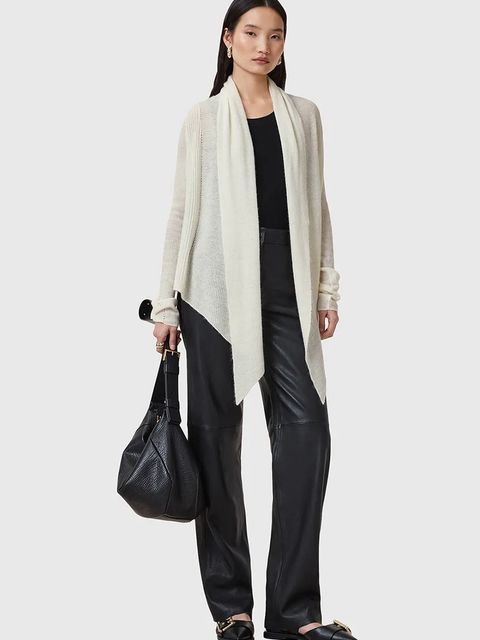 AllSaints kardigan z domieszką wełny HARPER