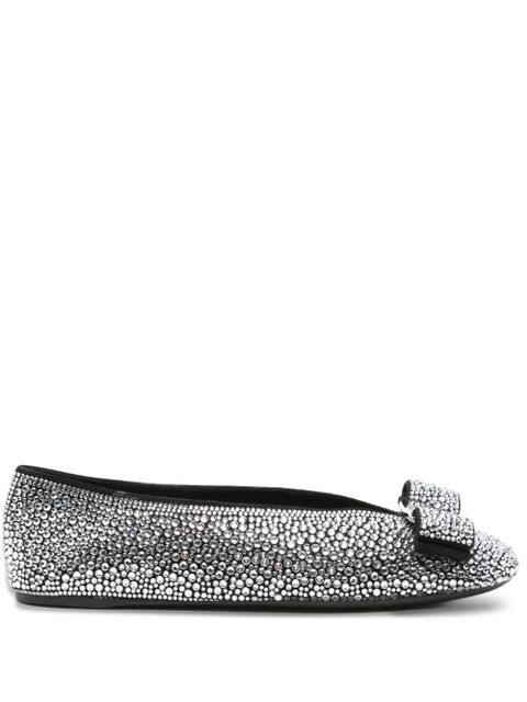 Ferragamo crystal-embellished ballet flat - Black - zdjęcie produktu nr 1