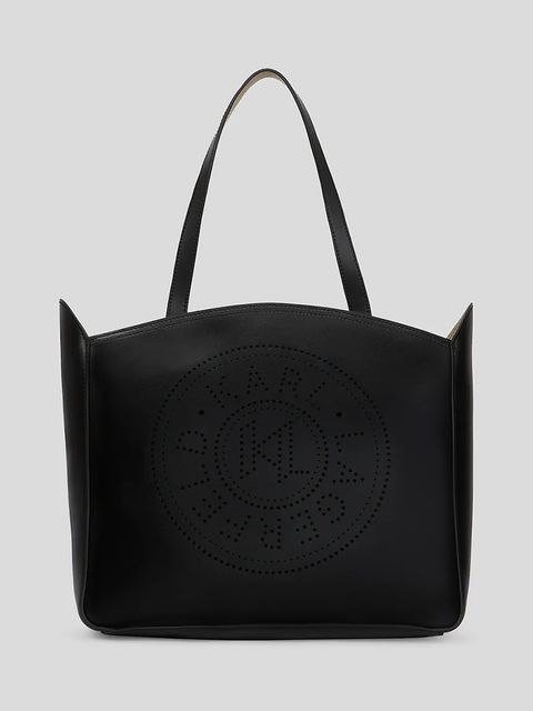 Karl Lagerfeld torebka skórzana K/CIRCLE kolor czarny A3W30043 - zdjęcie produktu nr 1