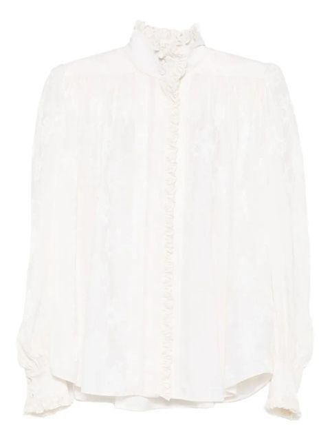 Chloé ruffled jacquard blouse - White - zdjęcie produktu nr 1