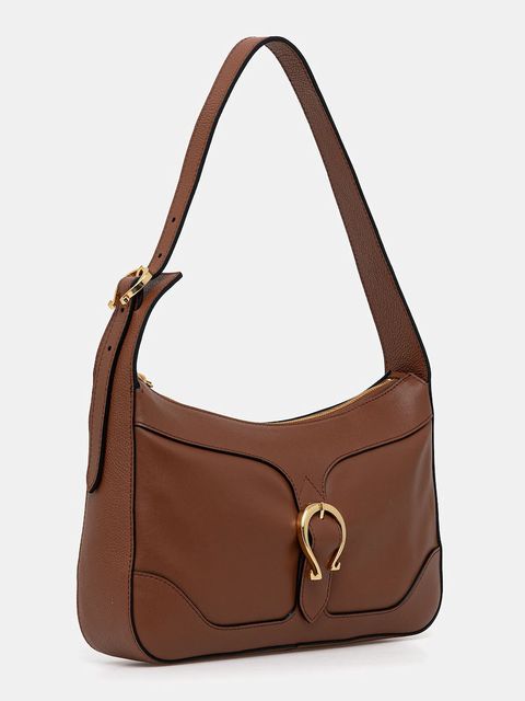 Pollini torebka skórzana kolor brązowy PC4429PP0N QG1 - zdjęcie produktu nr 2