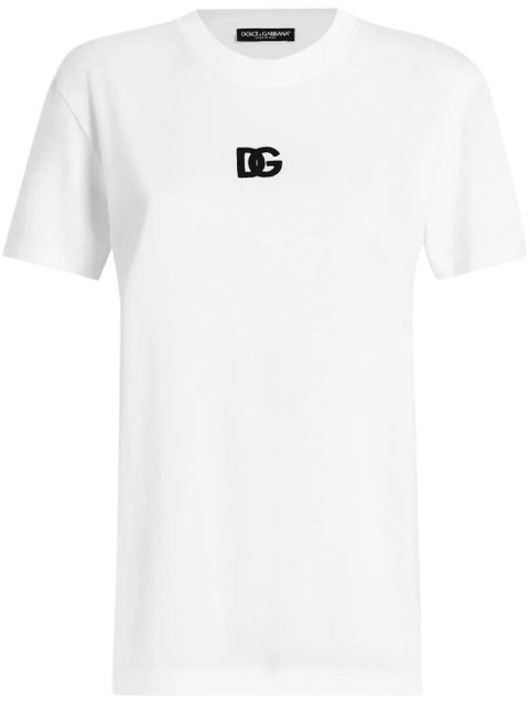 Dolce & Gabbana logo embroidered t-shirt - White - zdjęcie produktu nr 1