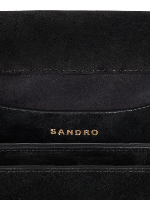 SANDRO Le Mambo suede shoulder bag - Black