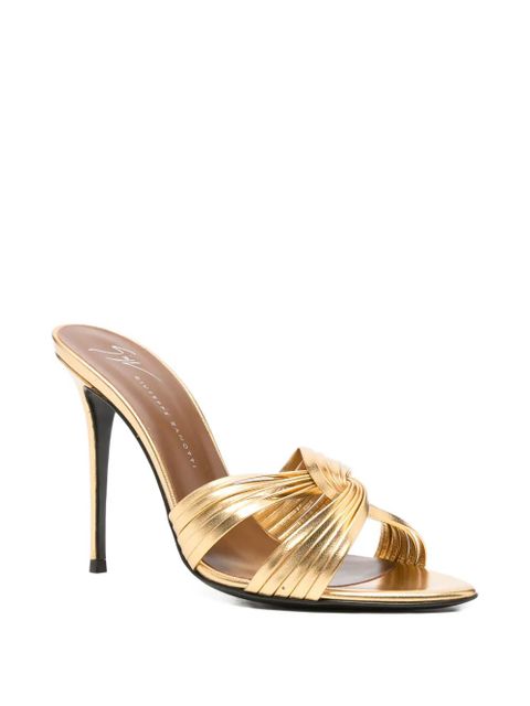 Giuseppe Zanotti knotted strap sandals - Gold - zdjęcie produktu nr 2