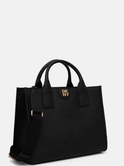 Dkny torebka skórzana kolor czarny R43AKQ11