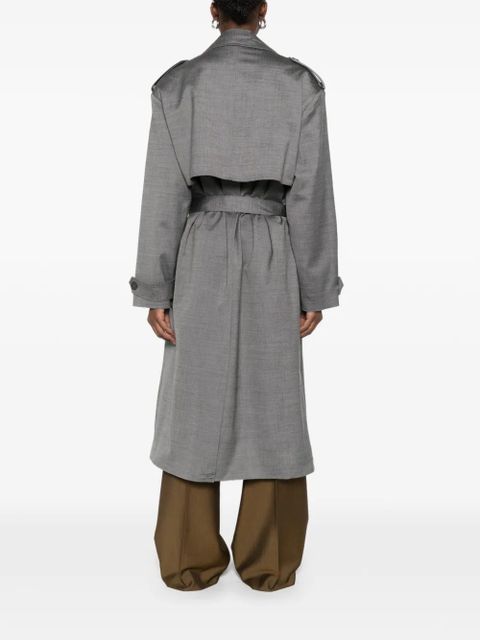 The Frankie Shop double-breasted trench coat - Grey