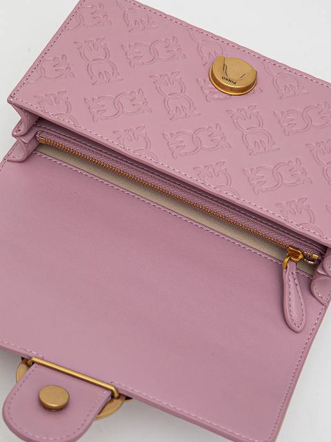 Pinko torebka skórzana kolor różowy 100074 A1YB