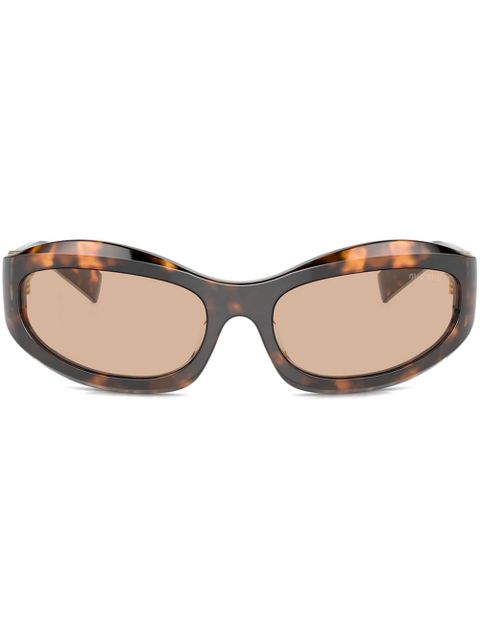 Miu Miu Eyewear oversize-frame sunglasses - Brown - zdjęcie produktu nr 1