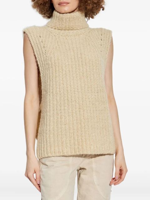 ISABEL MARANT turtleneck ribbed vest - Neutrals