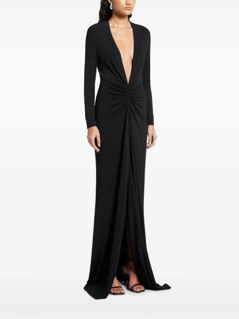 TOM FORD v-neck long sleeve dress - Black