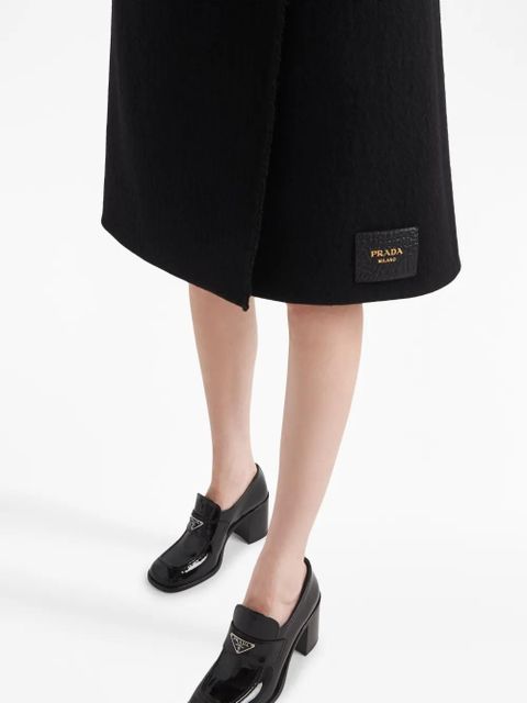 Prada safety pin-embellished midi skirt - Black