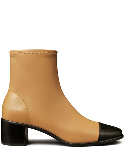 Tory Burch 50mm cap-toe ankle boots - Brown - zdjęcie produktu nr 1