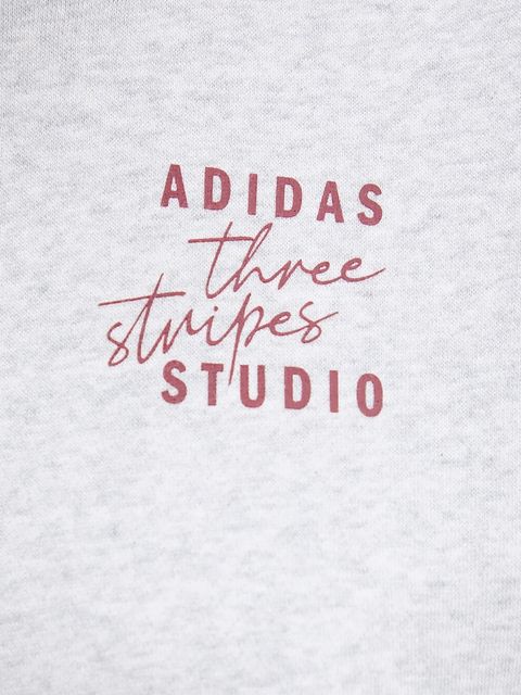 adidas bluza damska kolor szary z kapturem z nadrukiem KT0882 - zdjęcie produktu nr 2