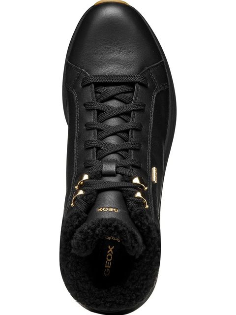 Geox botki D SPHERICA ACTIF X2 damskie kolor czarny na płaskim obcasie D56WPA 00085 C9999