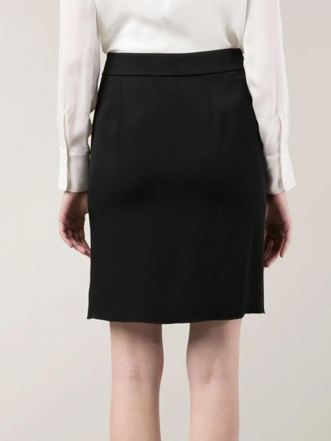 Lanvin bow detail straight skirt - Black