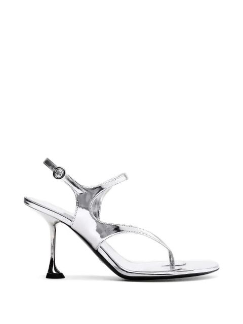Proenza Schouler leather heeled sandals - Silver - zdjęcie produktu nr 1