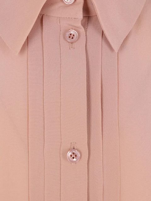 Valentino Garavani pleated-bib silk shirt - Pink