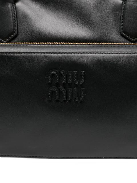 Miu Miu leather top-handle tote bag - Black
