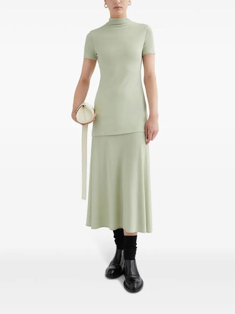 Jil Sander high-neck fluid midi dress - Green