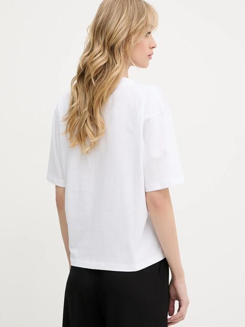 Karl Lagerfeld t-shirt bawełniany damski kolor biały A2W17104