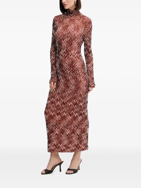 Missoni long-sleeve patterned midi dress - Brown - zdjęcie produktu nr 2