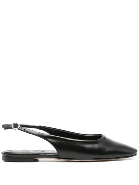 Aeyde slingback leather ballerina shoes - Black - zdjęcie produktu nr 1