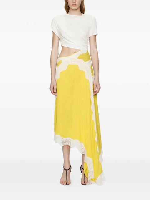 Christopher Esber Verve twisted lace tee dress - Yellow - zdjęcie produktu nr 1