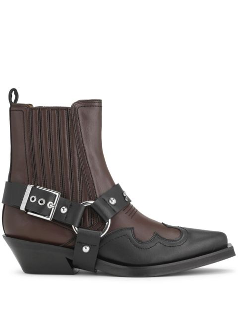 GANNI fitted Chelsea Western boots - Brown - zdjęcie produktu nr 1