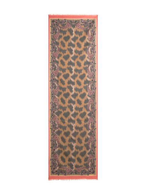 ETRO animal-motif scarf - Brown - zdjęcie produktu nr 1