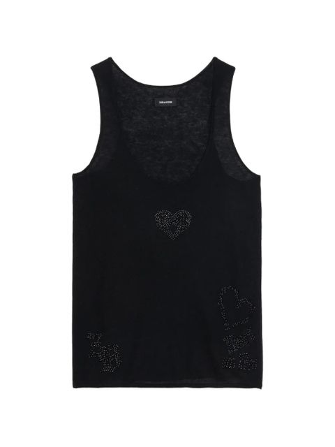 Zadig&Voltaire Lee rhinestone tank top - Black - zdjęcie produktu nr 1