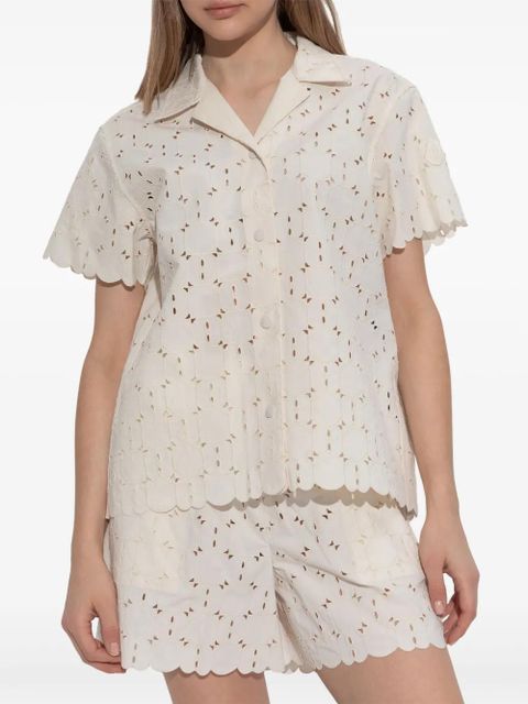 Moncler broderie-anglaise shirt - White