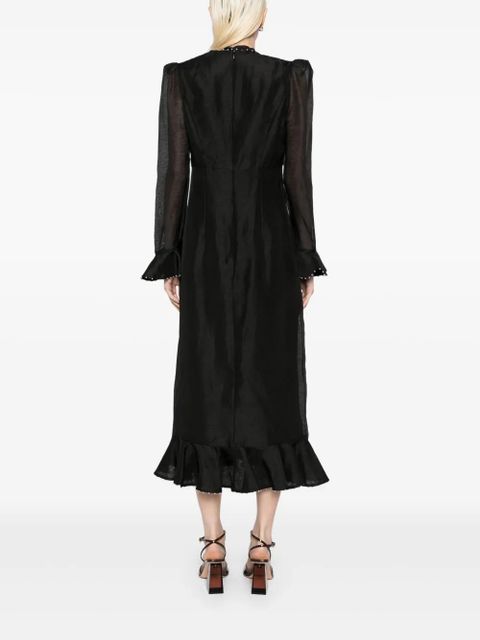 ZIMMERMANN crush flower dress - Black