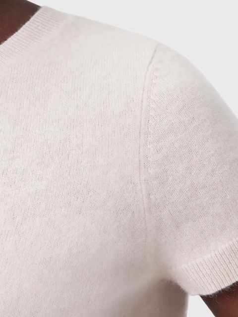 AllSaints t-shirt kaszmirowy REBEL TEE kolor różowy W118KB - zdjęcie produktu nr 2